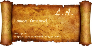 Lamos Armand névjegykártya